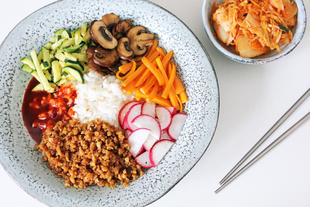 Healthy Vegan Bibimbap recipe (Korean Rice Bowl)