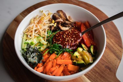 Healthy Vegan Bibimbap recipe (Korean Rice Bowl)